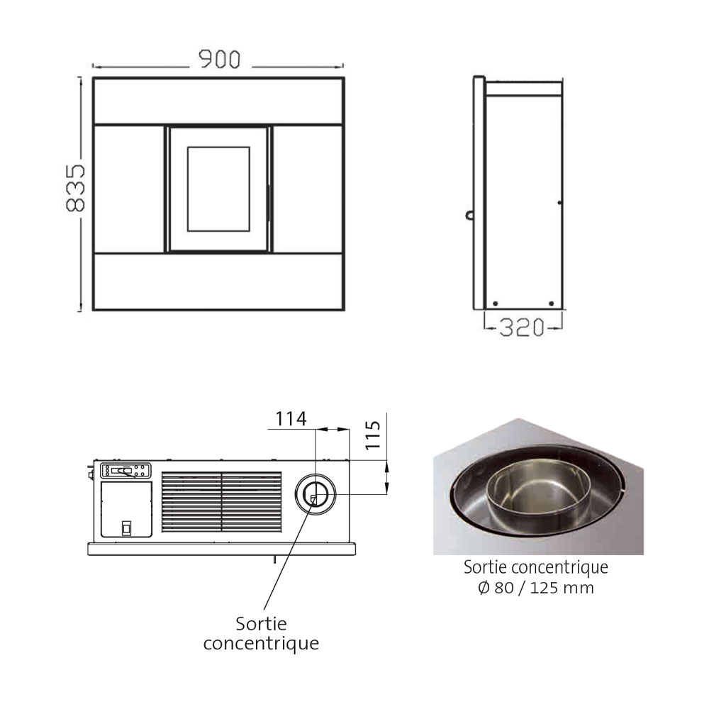 Le poêle à granulés Natalia 9 concentrique vous permet de le rapprocher à 5cm du mur (avec une plaque pare feu) et ainsi optimiser l’espace dans votre pièce. Ce poêle est certifié Eco Design 2022 et Flamme Verte 7*